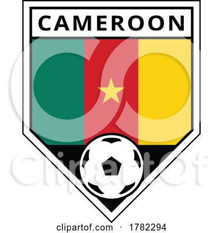 Cameroon Angled Team Badge for Football Tournament by cidepix