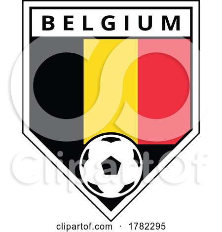 Belgium Angled Team Badge for Football Tournament by cidepix