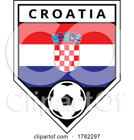 Croatia Angled Team Badge for Football Tournament by cidepix