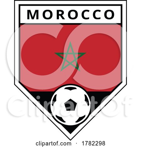 Morocco Angled Team Badge for Football Tournament by cidepix
