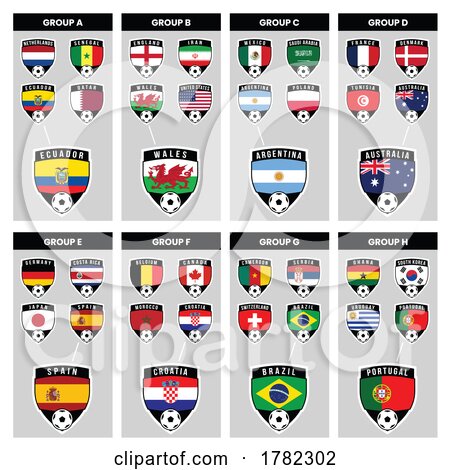 Shield Team Badges and Groups from Football Tournament by cidepix
