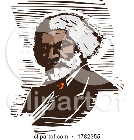 Woodcut Style Frederick Douglass by xunantunich
