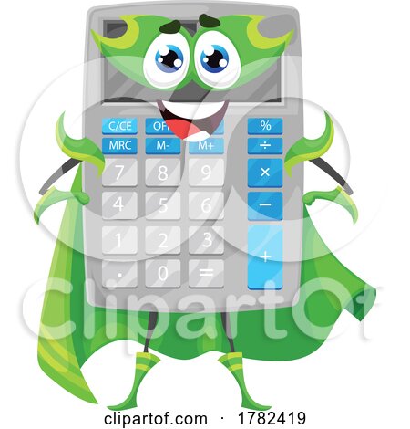 Calculator School Mascot by Vector Tradition SM