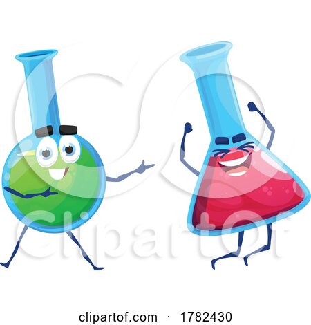 Science Flask Chemistry School Mascots by Vector Tradition SM