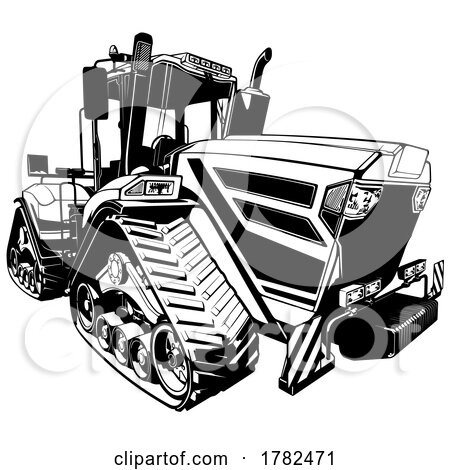 Black and White Track Type Tractor by dero