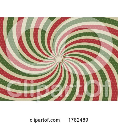 Vintage Christmas Swirl Background by KJ Pargeter