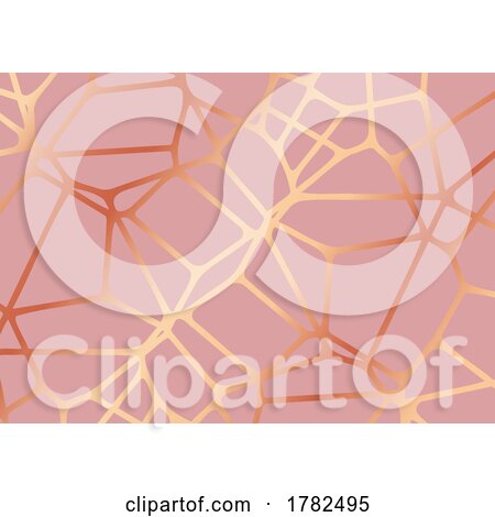 Rose Gold Voroni Pattern Background by KJ Pargeter