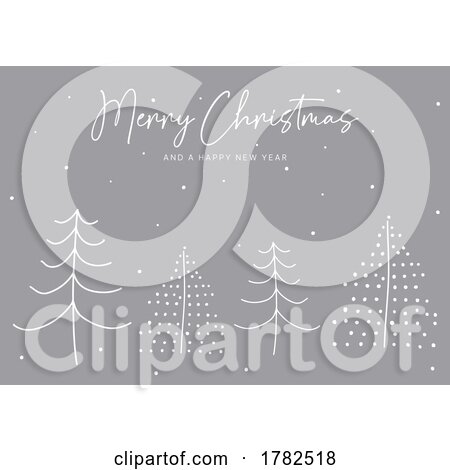 Minimal Hand Drawn Christmas Card Background by KJ Pargeter