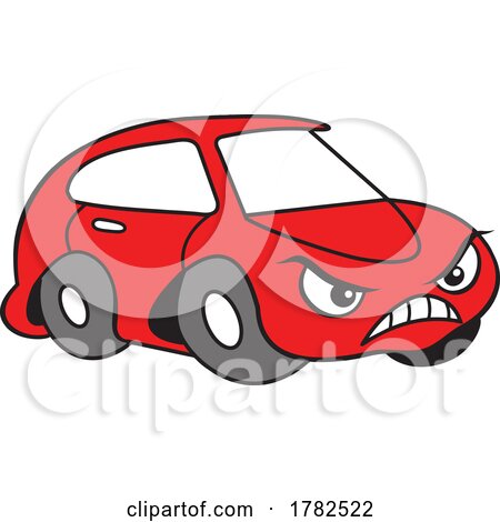 Cartoon Angry Autu Car Mascot Character by Johnny Sajem