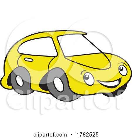 Cartoon Happy Yellow Autu Car Mascot Character by Johnny Sajem