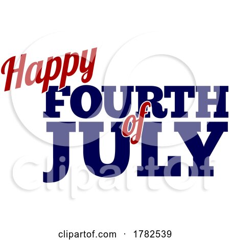 Happy Fourth of July Design by AtStockIllustration
