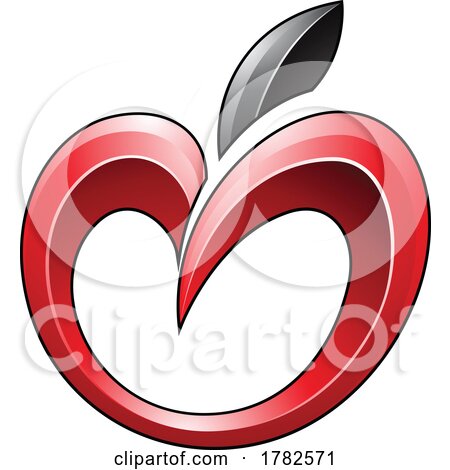 Apple Icon in Shades of Black and Red by cidepix