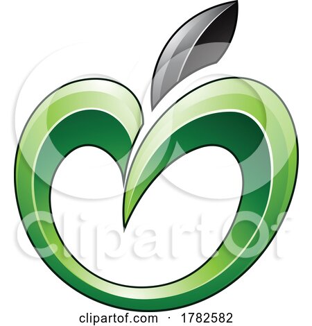 Apple Icon in Shades of Green and Black by cidepix