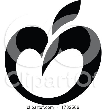 Black Abstract Apple Icon by cidepix