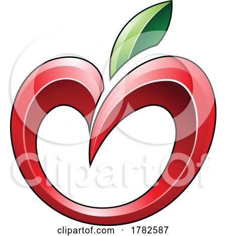 Apple Icon in Shades of Green and Red by cidepix