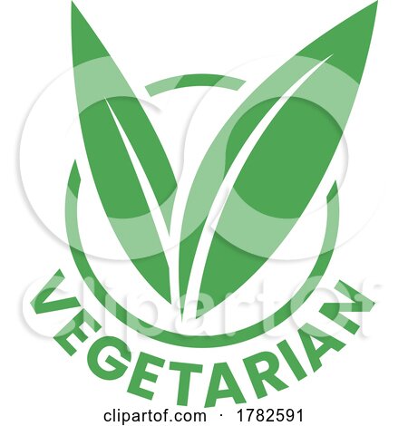 Vegetarian Round Icon with Green Leaves - Icon 8 by cidepix