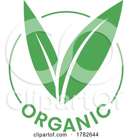 Organic Round Icon with Green Leaves - Icon 3 by cidepix