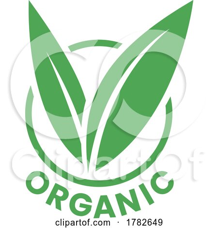 Organic Round Icon with Green Leaves - Icon 8 by cidepix