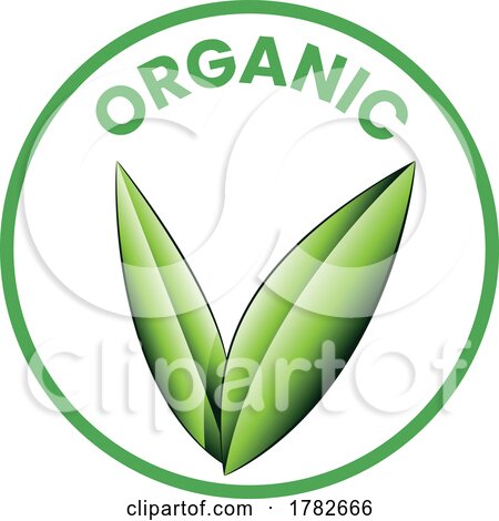 Organic Round Icon with Shaded Green Leaves - Icon 1 by cidepix