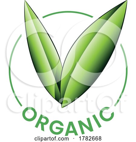 Organic Round Icon with Shaded Green Leaves - Icon 3 by cidepix
