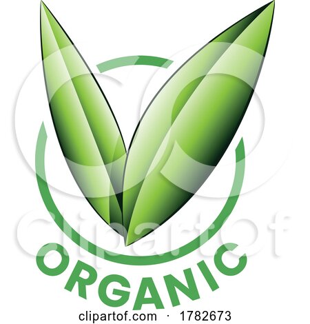 Organic Round Icon with Shaded Green Leaves - Icon 8 by cidepix