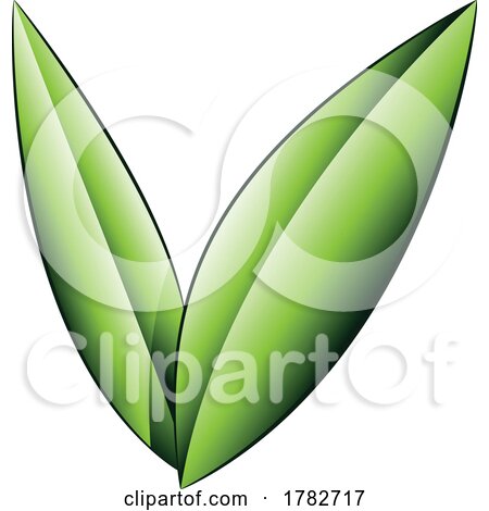 Green Shaded Leaves Icon by cidepix