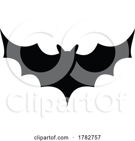Black and White Vampire Bat by Any Vector