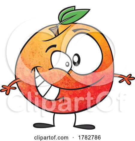 Cartoon Peach Character by toonaday