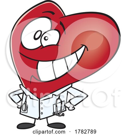 Cartoon Heart Doctor Mascot by toonaday