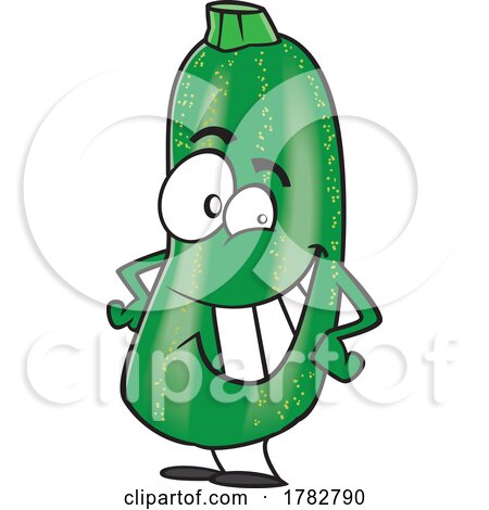 Cartoon Zucchini Character by toonaday