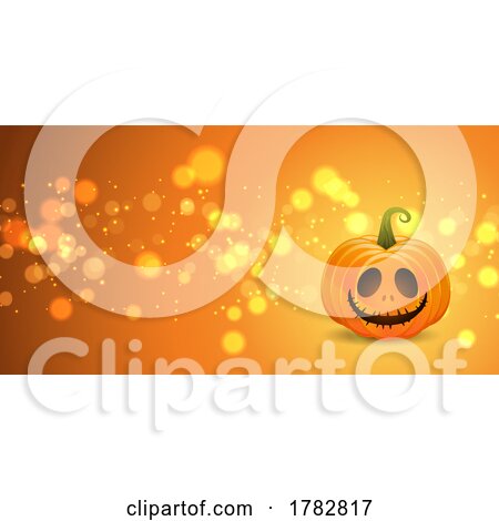 Halloween Banner Design with Jack O Lantern by KJ Pargeter