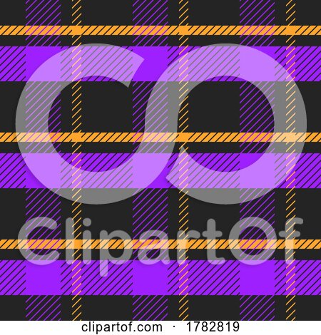 Halloween Themed Colours Plaid Pattern Background by KJ Pargeter