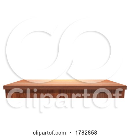 3D Wood Table Isolated on a White Background by KJ Pargeter