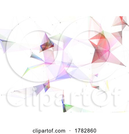 3D Abstract Network Communications Background with Low Poly Design by KJ Pargeter