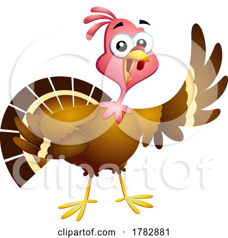 Cartoon Thanksgiving Turkey Bird Presenting by Hit Toon