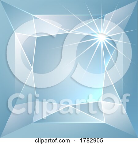 Faceted Cut Diamond Design by AtStockIllustration