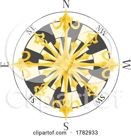 Compass Rose Symbol Icon by AtStockIllustration