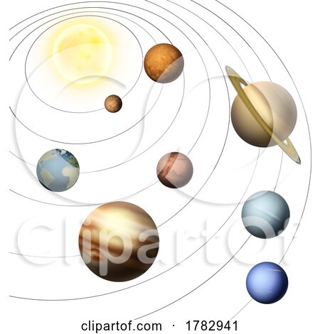 Planets of Our Solar System Illustration by AtStockIllustration