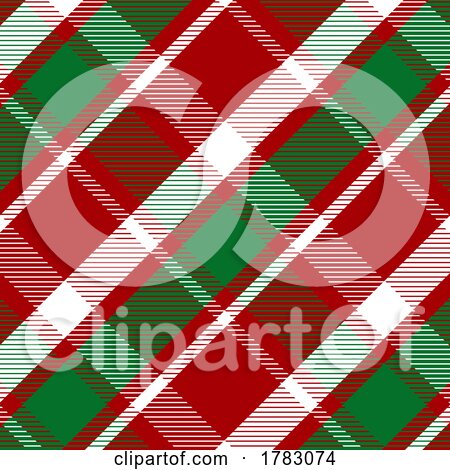 Plaid Style Background with Christmas Colours by KJ Pargeter