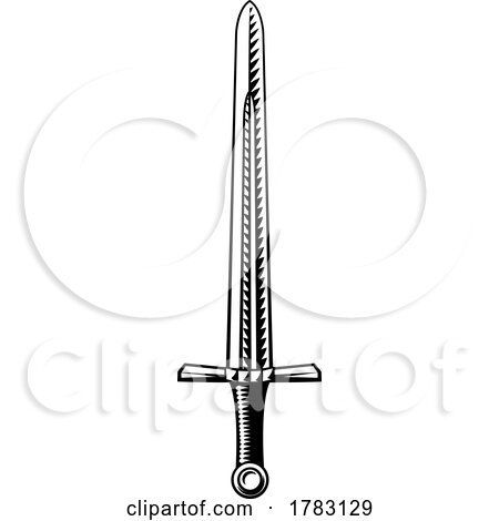 Sword Vintage Engraved Etching Woodcut by AtStockIllustration