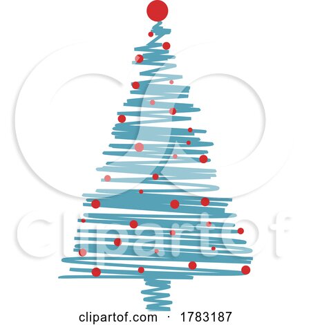 Scribble Christmas Tree by KJ Pargeter