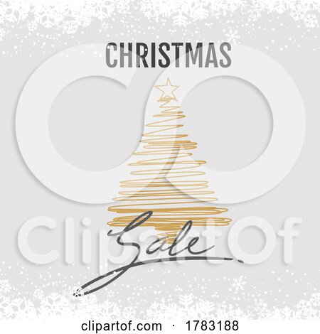 Snowy Christmas Sale Background Design by KJ Pargeter