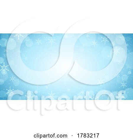 Christmas Banner with Snowflakes by KJ Pargeter