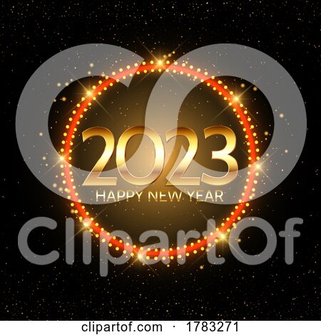 New Year Background with Glowing Lights Design by KJ Pargeter