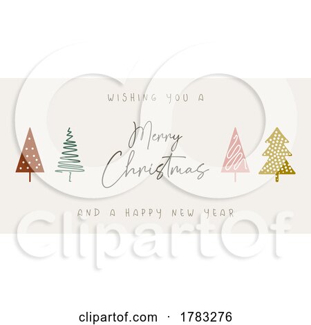 Cute Christmas Tree Banner Design by KJ Pargeter