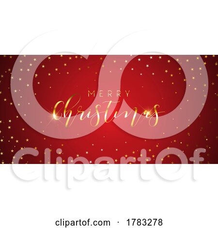 Christmas Banner with Gold Stars by KJ Pargeter