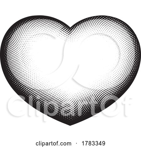 Scratchboard Style Heart by cidepix