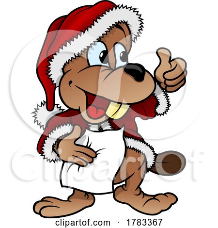 Christmas Beaver Santa by dero