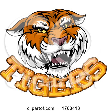 Tiger Angry Tigers Team Sports Mascot Roaring by AtStockIllustration