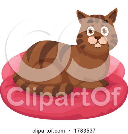 Cat on a Pet Bed by Vector Tradition SM